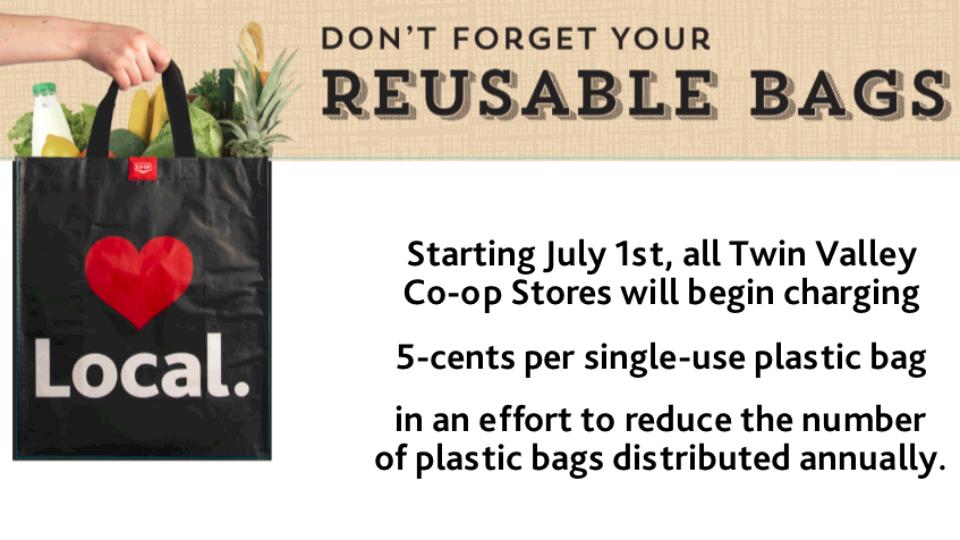 Choose Reusable Bags First Twin Valley Coop